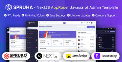 Spruha - Nextjs Javacsript AppRouter Admin Dashboard Template