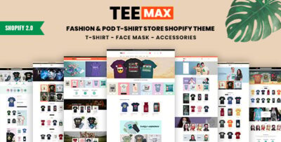 TeeMax Fashion & POD T-Shirt Store Shopify Theme