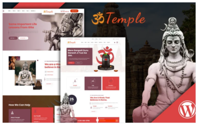 Temple Hindus worship Mandir WordPress Theme