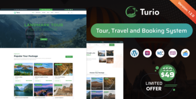 Turio - Tour and Travel WordPress Theme Tourism Agency