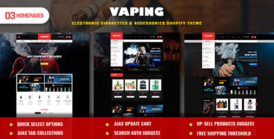 Vaping Electronic Cigarettes & Accessories Shopify Theme