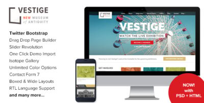 Vestige - Museum Responsive WordPress Theme