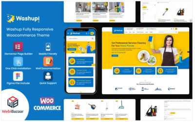 Washup - Home Cleaning & Essential Cleaning Tools WooCommerce Theme