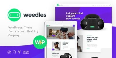 Weedles Virtual Reality Landing Page & Store WordPress Theme