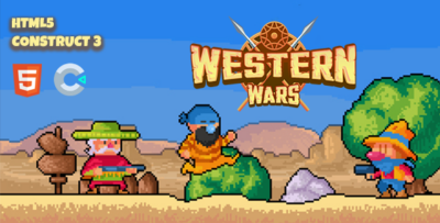 Western Wars Construct 3 HTML5 Game