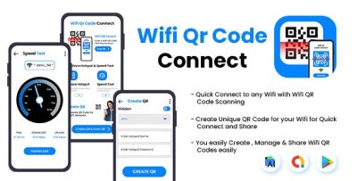 Wifi Qr Code Connect - Password Scanner - QR WiFi - Barcode Reader - Hotspot - connect Wi-Fi