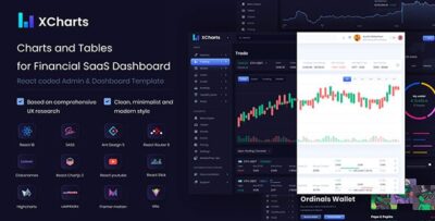 XCharts - Charts and Tables for Financial SaaS Dashboard