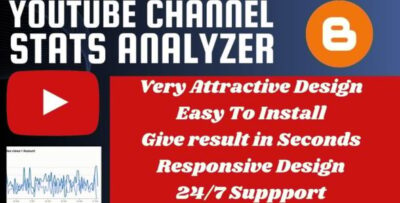 Youtube Channel Stats Analyzer Built-in Theme + tool for blogger