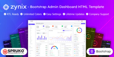 Zynix - Bootstrap Admin & Dashboard HTML Template