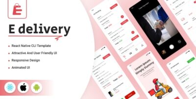 eCommerce Delivery App - Flutter Mobile App Template - Android/iOS UI kit