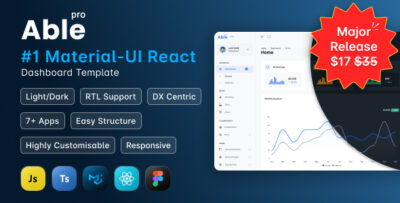 Able Pro Material-UI React Admin Dashboard Template