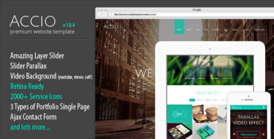 Accio Responsive Onepage Parallax Site Template