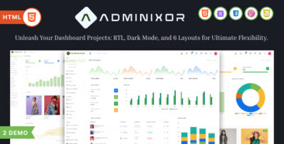 Adminixor – Bootstrap 5 Admin & Dashboard Template