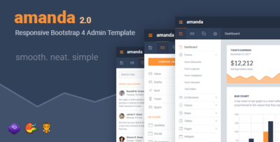 Amanda Responsive Bootstrap 4 Admin Template