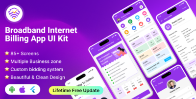 Broadband Internet Billing App UI Kit