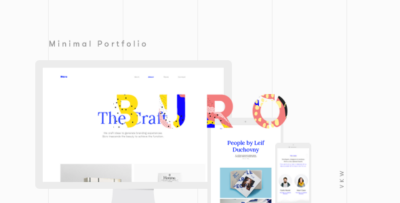 Buro - Minimal Bootstrap & Typography Portfolio Template