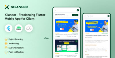 Welcome to Xilacner, your comprehensive solution for building a dynamic and efficient freelance marketplace. Crafted with the powerful Laravel framework, Xilacner is designed to cater to both freelancers and clients, ensuring a seamless and productive experience for all users. Whether you are aiming to launch a full-scale freelance platform or a niche job posting site, Xilacner is your go-to choice. IMPORTANT NOTE This mobile is will not work unless you have connected it with Xilancer – Freelancer Marketplace Platform here is documentation for it https://docs.xgenious.com/docs/xilancer-client-flutter-app/ General Question Will you configure and build the app for us ? no, you have to build it your own or you can hire us for it. Does mobile app has support? no mobile app has support from any author of envato. but we still help our customer in general quearies through our support channel. Download APK Build
