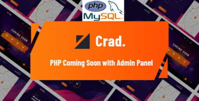 Crad - PHP Coming Soon with Admin Panel