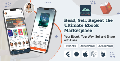 DT-EBookHub Multivendor Ebook Selling Platform - Flutter App for Android & iOS Admin & Author Pan