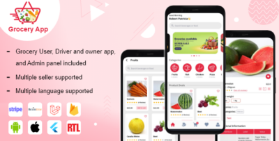 E-commerce grocery app with user, seller & driver