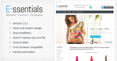 E-ssentials - Responsive ZenCart Template