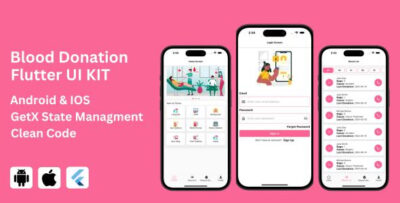 Flutter Blood Donation UI KIT