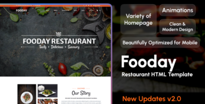 Fooday - Restaurant HTML Template Order Online & Reservations