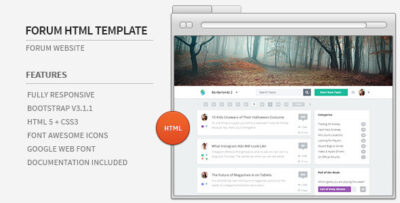 Forum Website HTML Template