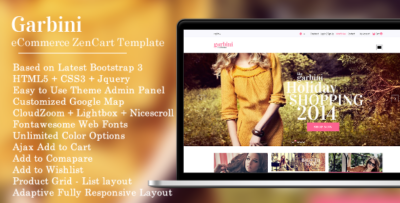 Garbini - Stylish Zencart Responsive Theme