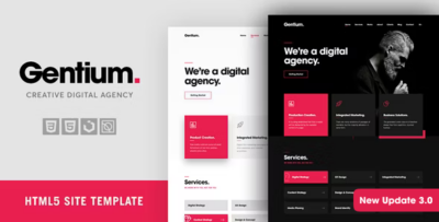 Gentium – A Creative Digital & Marketing Agency OnePage Template