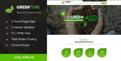 Greenture - Environment Non-Profit HTML Template