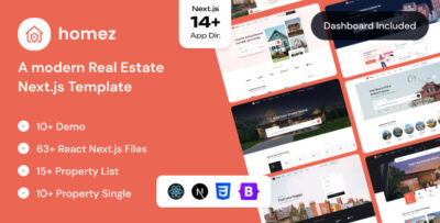 Homez - Real Estate React NextJS Template