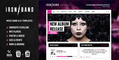 IronBand - Responsive Music Band & DJ template