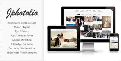 JPhotolio Responsive Wedding Photography Template