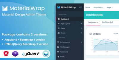 Material Wrap - Admin Dashboard Template