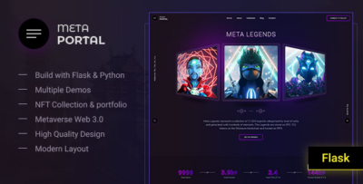 MetaPortal - Flask NFT Portfolio and Landing Page