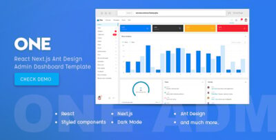 One - React Next.js & Ant Design Admin Template