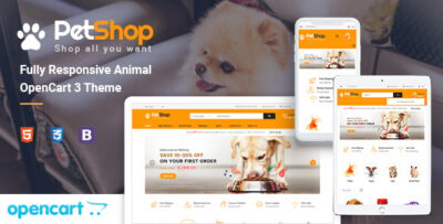 PetShop - Responsive Pet Store OpenCart 3 Theme