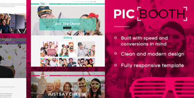 Picbooth - Complete Photobooth, Photography HTML Site Template