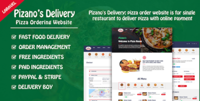 Pizano's Delivery Unlimited pizza order website