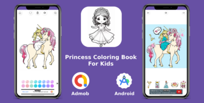 Princess Coloring Book For Kids with Admob + GDPR