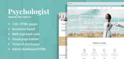 Psychologist - Personal Single & Multi Page HTML Template with Builder