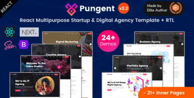 Pungent - React Nextjs Multipurpose Startup & Digital Agency Template