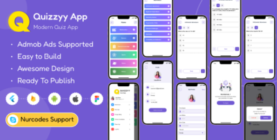Quizzyy for Quiz App – Full Flutter Application With Admin Panal