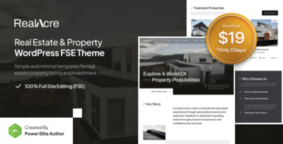 RealAcre – Real Estate & Porperty Full Site Editing WordPress Theme