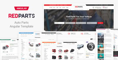 RedParts - Auto Parts Angular Template