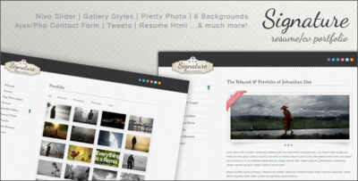 Signature - Resume CV Portfolio Html Template