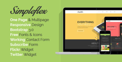 Simpleflex - OnePage & MultiPage Flat HTML templat