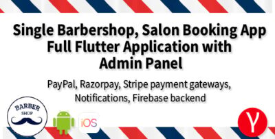 Single Barbershop, Salon Booking App