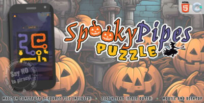 Spooky Pipes Puzzle - HTML5 Puzzle game